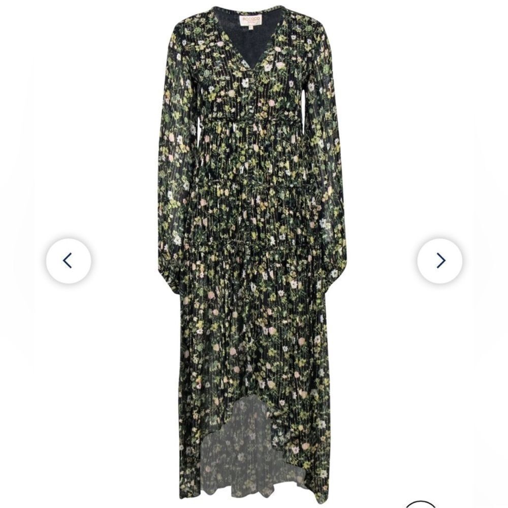 Rococo Sand Floral High Low Dress